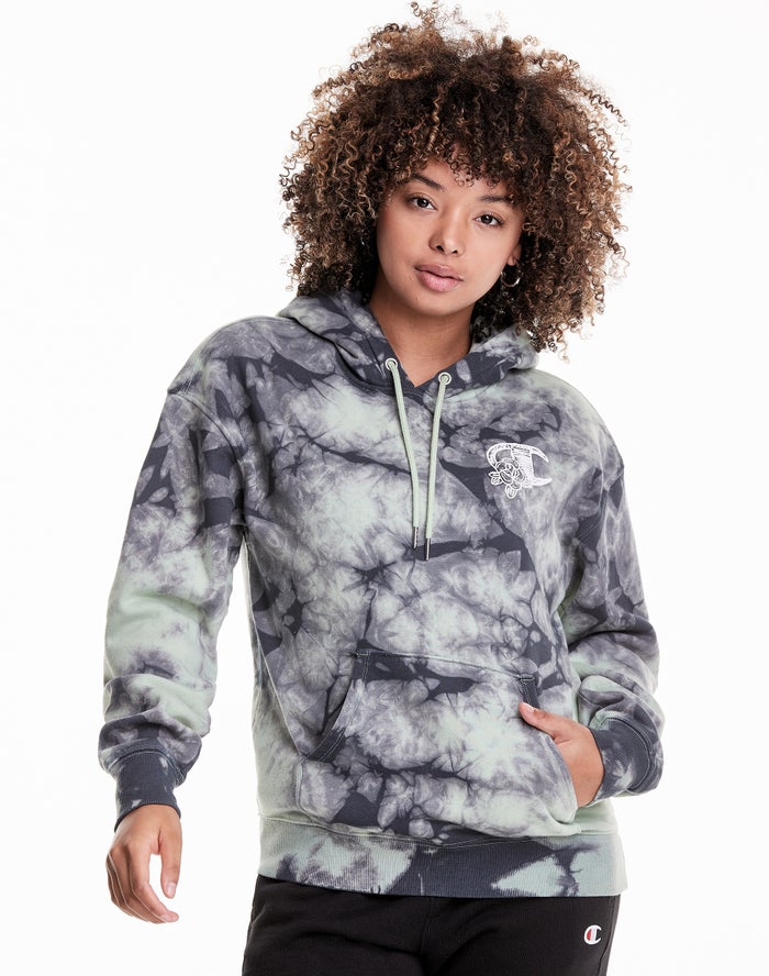 Champion Galaxy Dye Hoodie Dames - Zwart/Grijs - Belgie 0132CGXWU